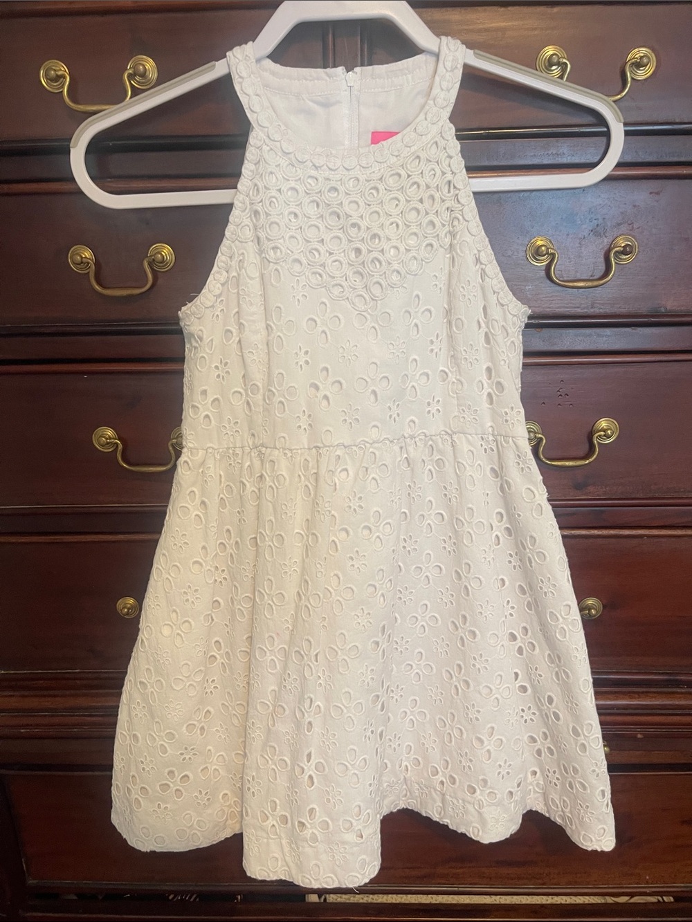 Girls' White Eyelet Halter Dress Lily Pulitzer